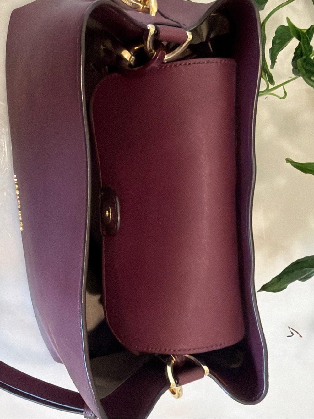Michael Kors Purple Saffiano Leather Crossbody - Picture 5 of 15
